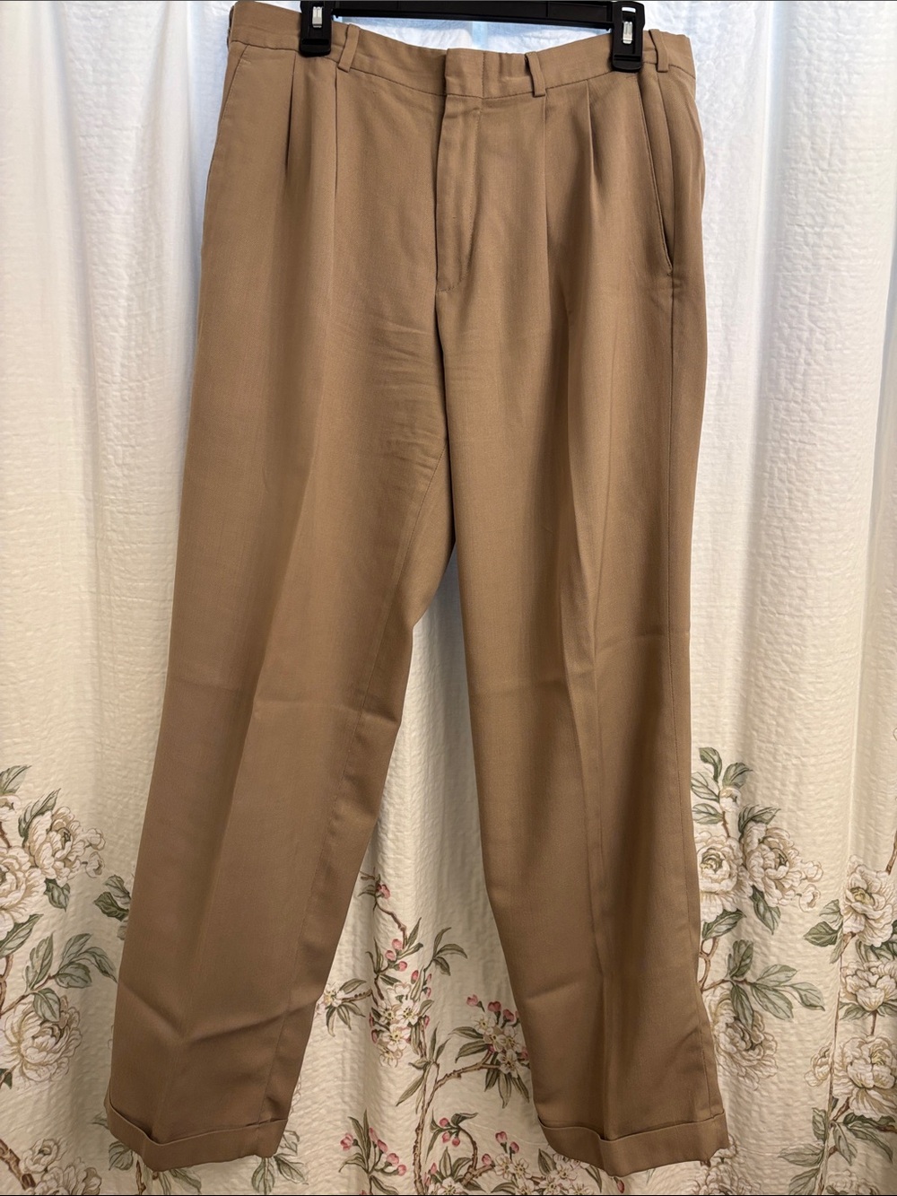Dockers Men’s Pleated Dress Pants in Light Brown